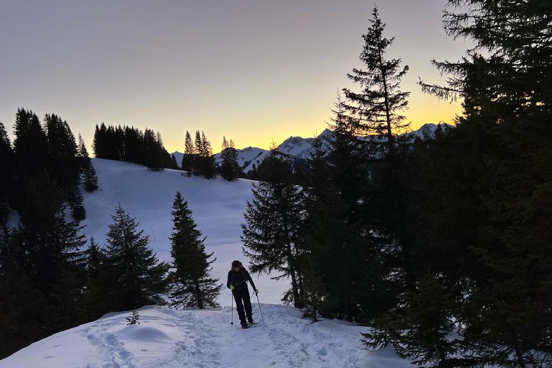 Aufstieg im Gelände